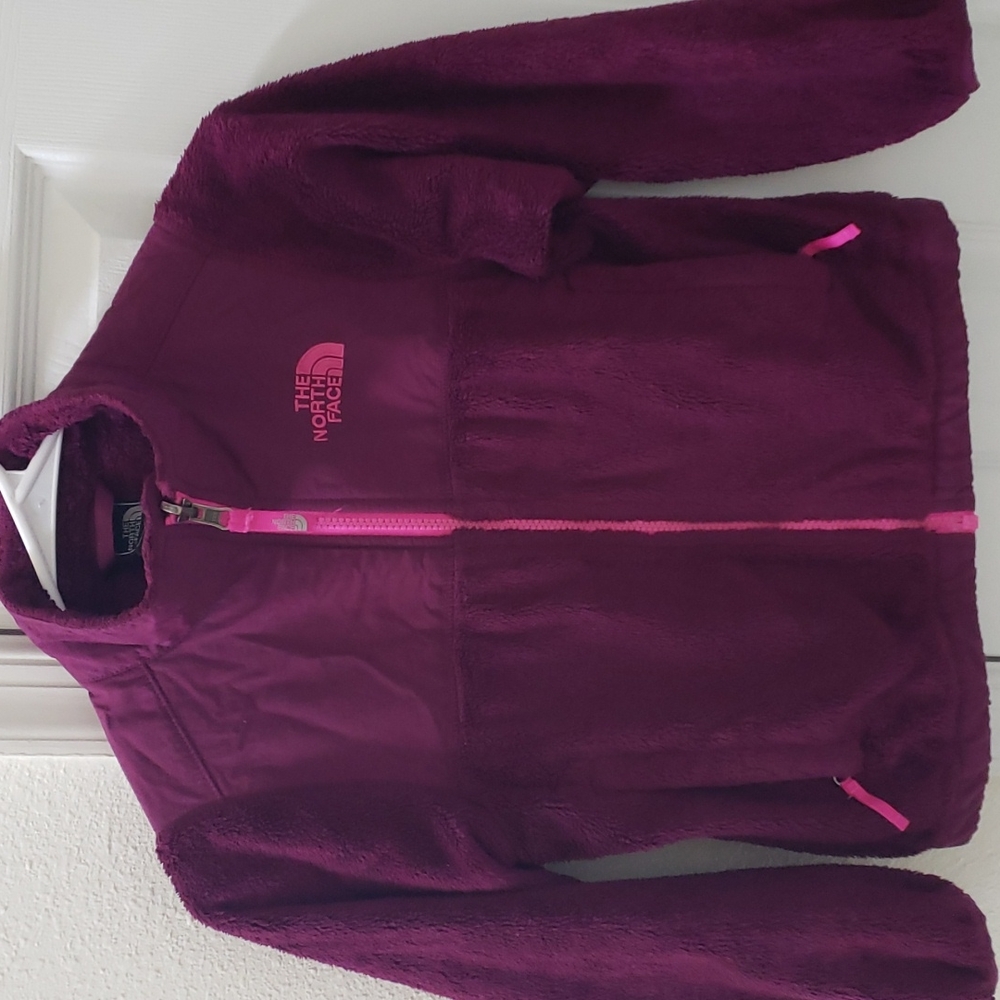 Girls purple north face fleece jacket size XS (6)